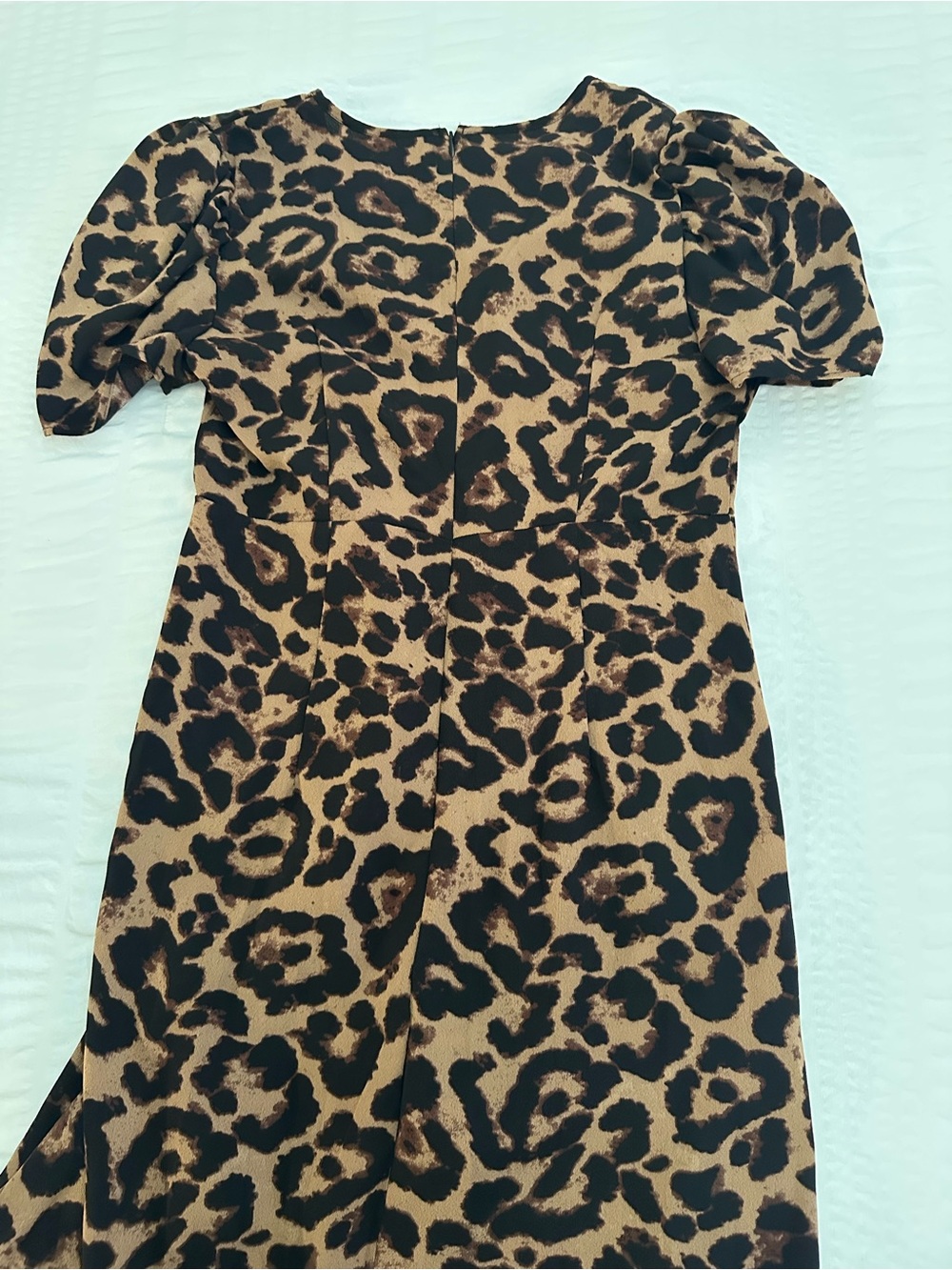 SHEIN Leopard Print Midi Dress - Black and Brown Large - Picture 5 of 7